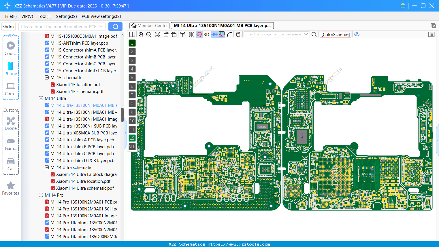 Xiaomi MI 14 Ultra-135100N1M0A01 MB PCB Layer